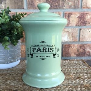 Green Etienne Marceau Paris Cannister/Jar with Lid